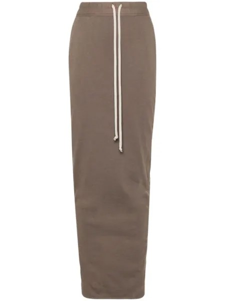 Rick Owens DRKSHDW юбка макси Pillar, коричневый