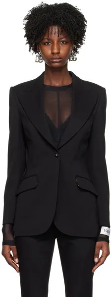 Черный пиджак с остроконечными лацканами Dolce & Gabbana