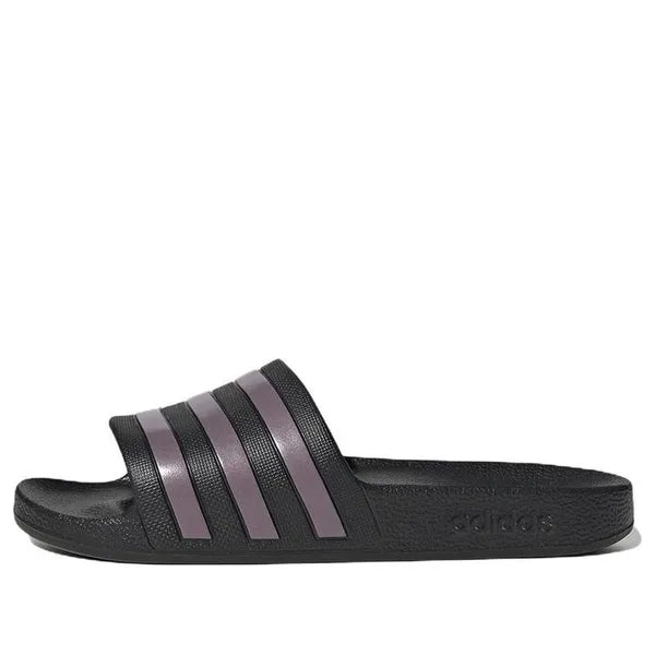 Тапочки (WMNS) adidas Adilette Aqua 'Black Purple', черный