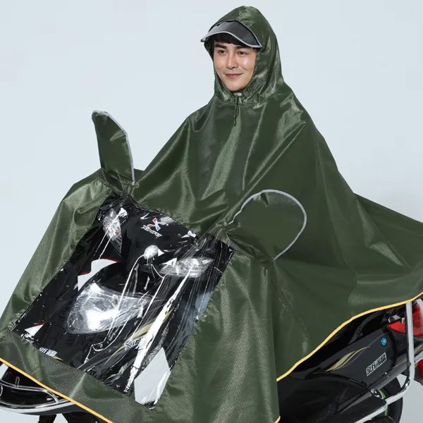 Дождевик с капюшоном для взрослых, прозрачный, для езды на электрических мотоциклах, водонепроницаемый, для женщин, EA60YY