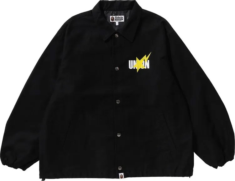 Куртка BAPE x Union Pigment Dyed Coach 'Black', черный