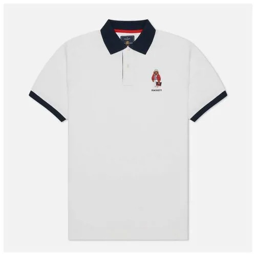 Мужское поло Hackett Embroidery Harry Classic Fit белый , Размер M