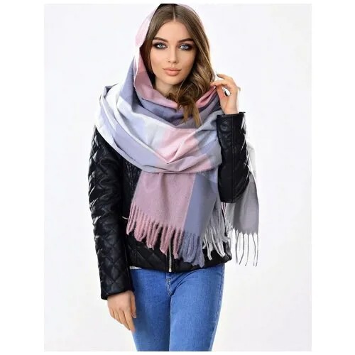 Палантин Cashmere,180х70 см, голубой