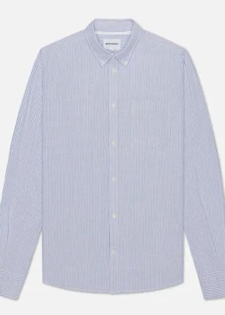 Мужская рубашка Norse Projects Anton Oxford, цвет голубой, размер S