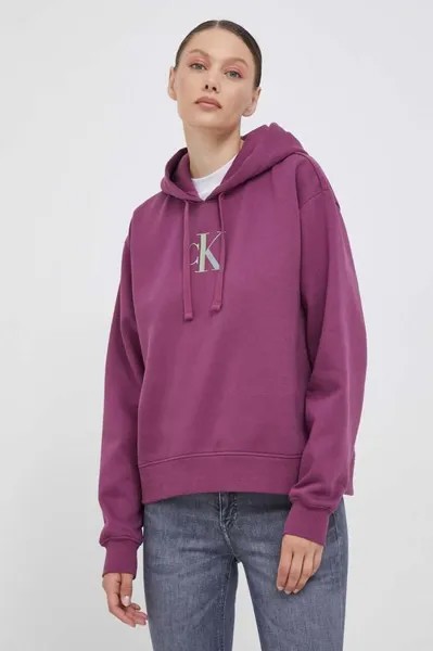 Толстовка Calvin Klein Jeans, фиолетовый