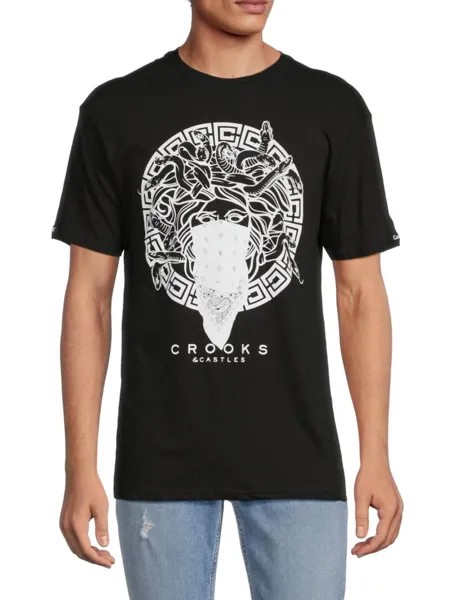 Футболка с рисунком Medusa Og Crooks & Castles, черный