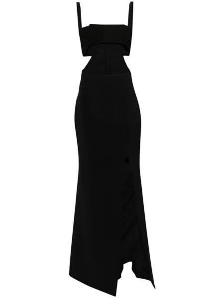 Elie Saab платье макси с вырезом, черный