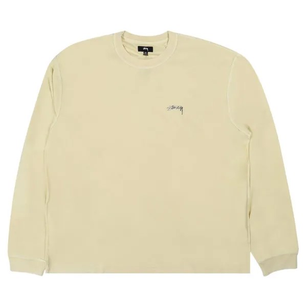 Футболка Stussy Lazy Long-Sleeve Tee, цвет Pale Yellow