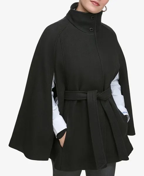 Женское двубортное пальто-кейп Calvin Klein, черный