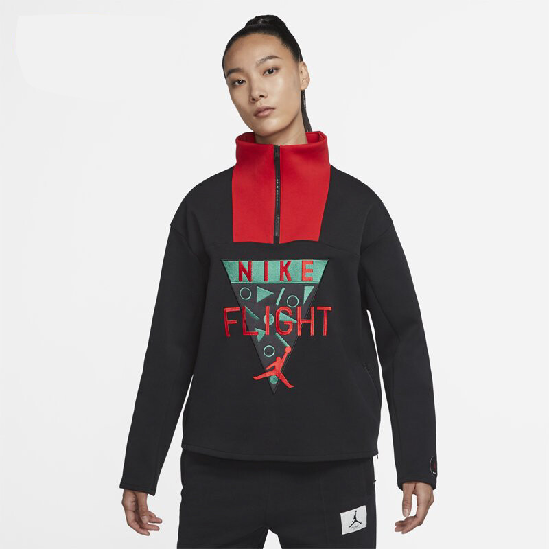 Свитшот Nike Jordan Top, черный/красный/зеленый