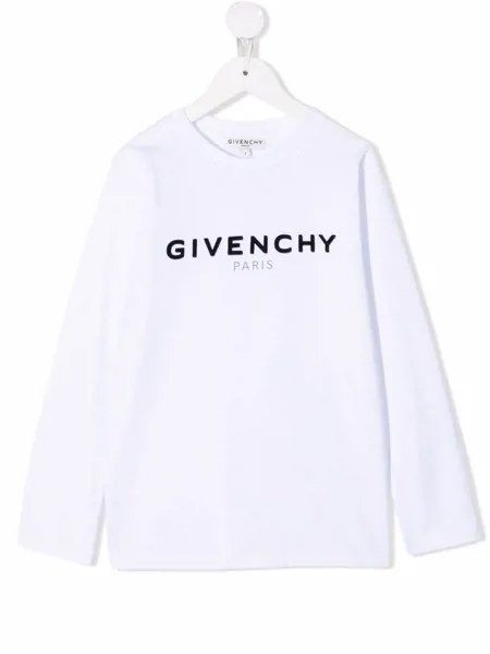 Givenchy Kids футболка с длинными рукавами и логотипом