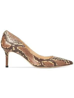 Женские коричневые кожаные туфли-лодочки RALPH LAUREN Lanette Stiletto без шнуровки со змеиной кожей 6 B