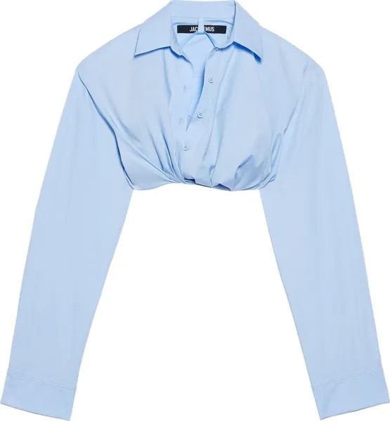 Рубашка Jacquemus Bahia Courte 'Light Blue', золотой