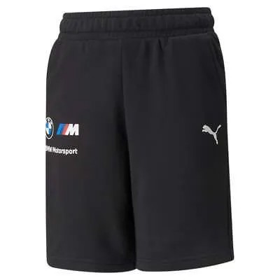Puma Bmw M Motorsport Essentials Шорты Молодежные мальчики Черные повседневные спортивные штаны