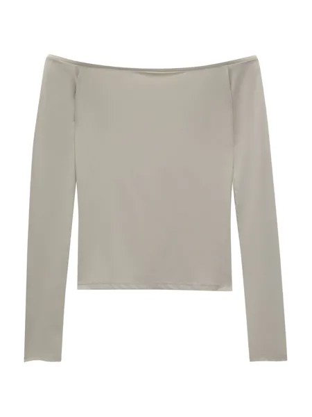 Лонгслив Pull&Bear, бежевый