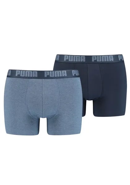 Боксеры PUMA (2 шт.), с широким поясом с логотипом, джинсовый