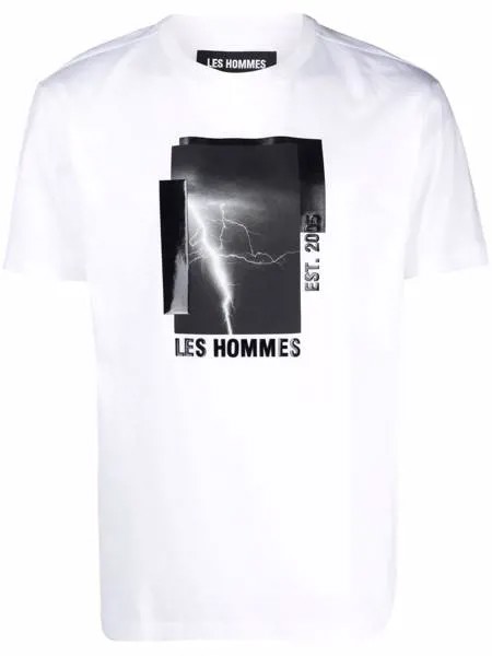 Les Hommes футболка с фотопринтом