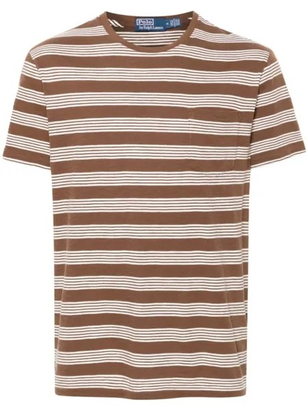 Polo Ralph Lauren футболка в полоску, коричневый