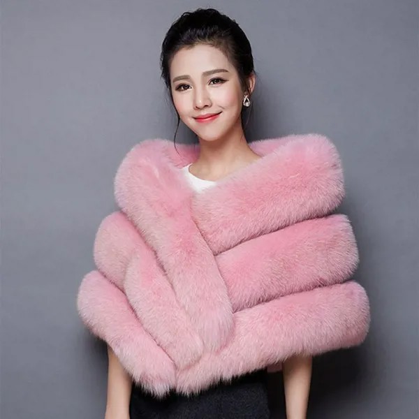 Японская и Корейская шаль из искусственного лисьего меха, осенне-зимняя мода 2022, новое теплое Женское пальто, элегантные женские безрукавки...