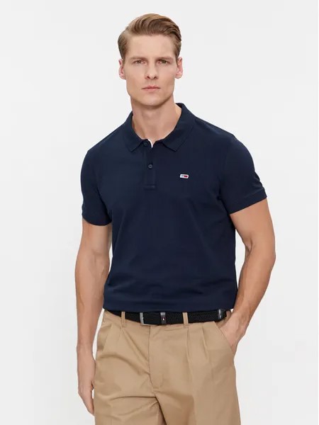 Рубашка-поло узкого кроя Tommy Jeans, синий