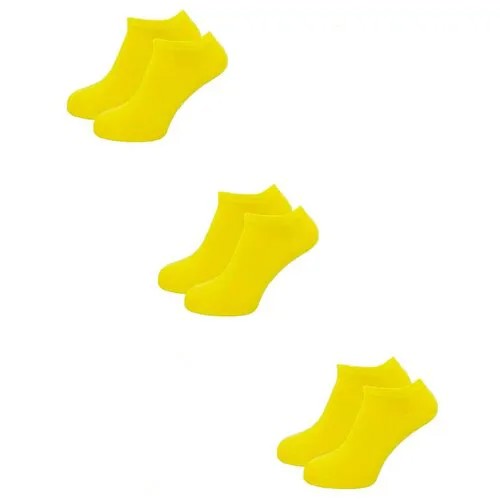 Носки LorenzLine, 3 пары, размер 41/42, желтый
