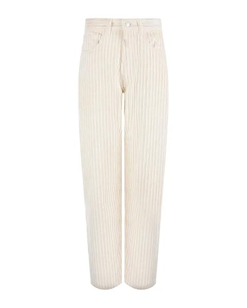 Вельветовые брюки молочного цвета Forte dei Marmi Couture