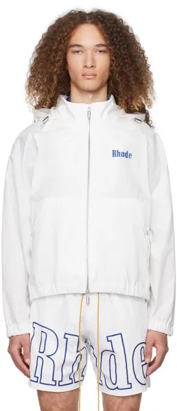 Белая спортивная куртка со вставками Rhude