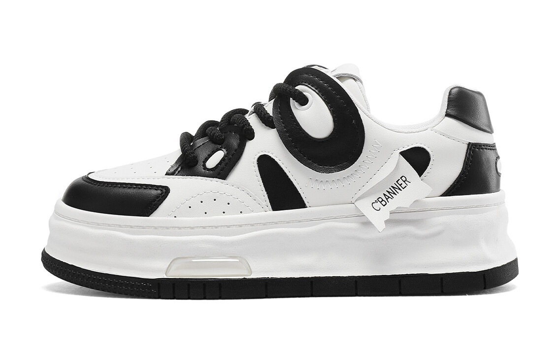 Кроссовки C°BANNER Skateboarding Shoes Women's Low-top White/Black, белый/черный
