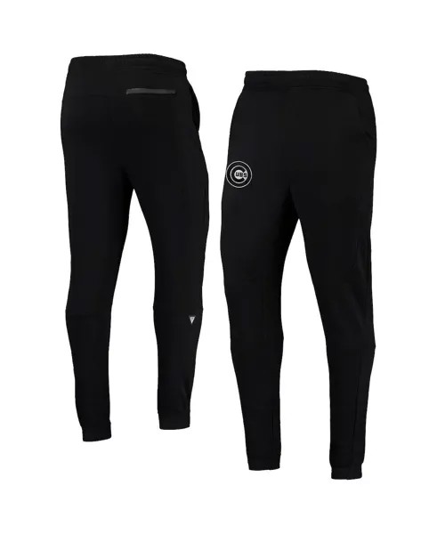 Мужские флисовые брюки chicago cubs tempo 22 черного цвета LevelWear, черный