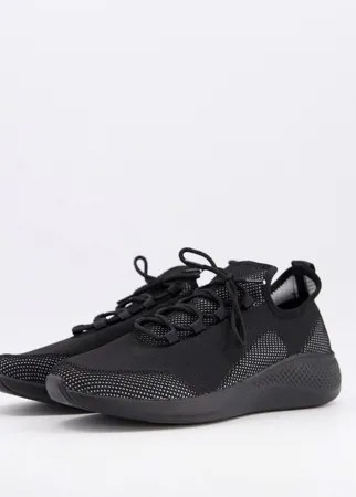 Черные трикотажные кроссовки для бега ASOS DESIGN-Черный
