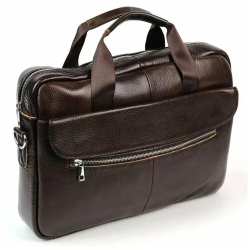 Мужская кожаная сумка-портфель 9028 Браун (111041)