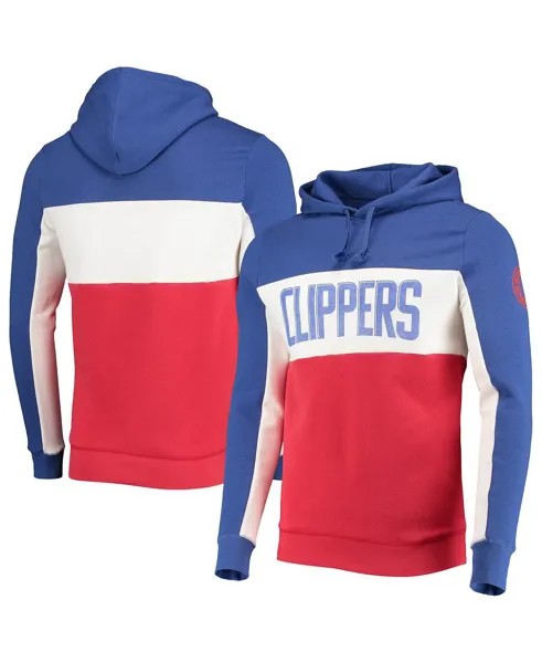 Мужской королевский белый флисовый худи с цветными блоками la clippers wordmark Junk Food, мульти