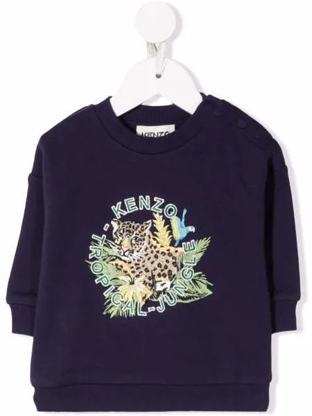 Kenzo Kids толстовка с вышитым логотипом