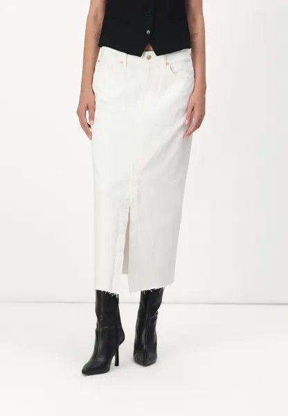 Юбка из денима KELLIE SKIRT COLORED MANKIND 7 for all mankind, белый