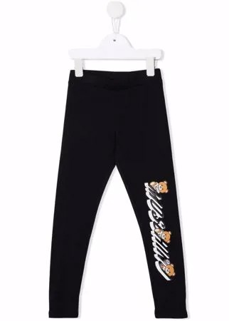Moschino Kids легинсы с логотипом