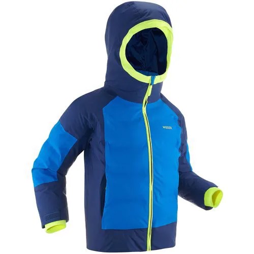 Лыжная куртка детская синяя 580 WARM WEDZE Х Decathlon размер: 10 лет (133-142 см), цвет: Сине-Фиолетовый/Неоновый Синий