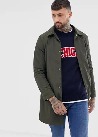 Легкий тренч цвета хаки ASOS DESIGN-Зеленый цвет