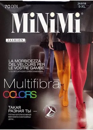 Колготки MiNiMi Multifibra Colors, 70 den, размер 5-XL, jeans (голубой)