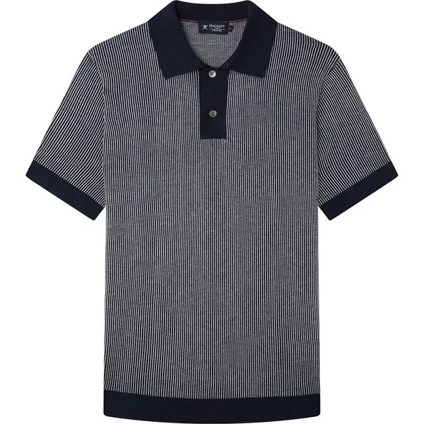 Поло с коротким рукавом Hackett Pinstripe Knit, синий