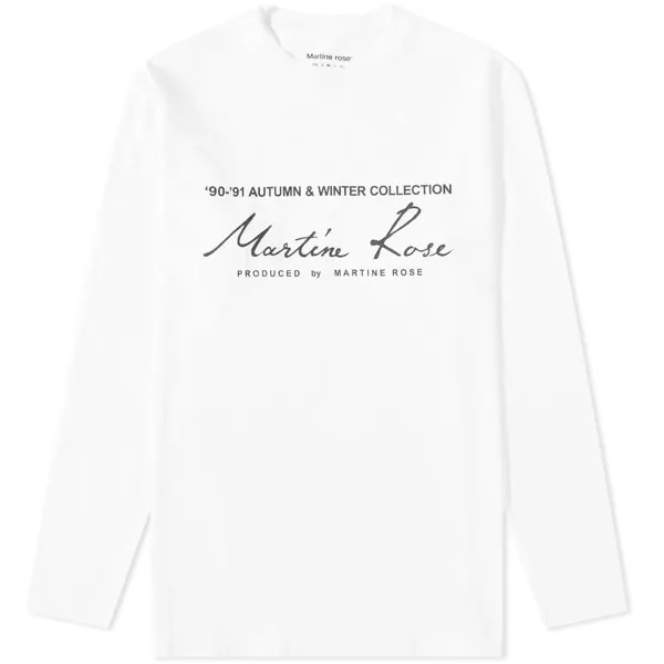 Футболка Martine Rose Long Sleeve Classic Logo Tee