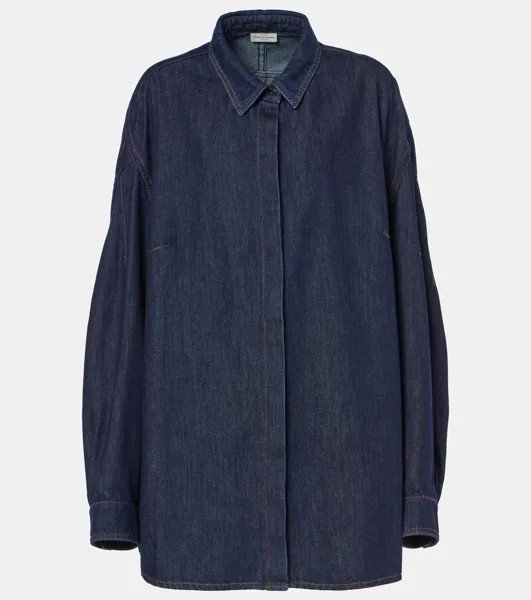 Рубашка джинсовая большого размера Dries Van Noten, индиго