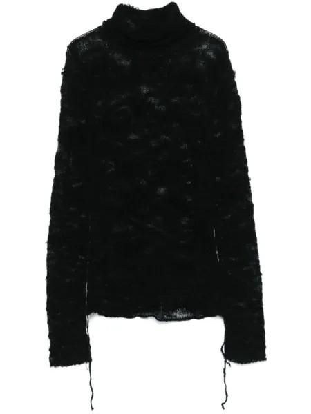 MM6 Maison Margiela свитер с узором, черный