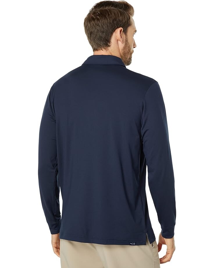 Поло Puma Cloudspun Long Sleeve Polo, цвет Navy Blazer/Evening Sky