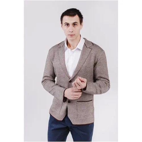 Пиджак мужской, MODCLICK, арт 2350-1, черный/светло-серый, хлопок, размер 50