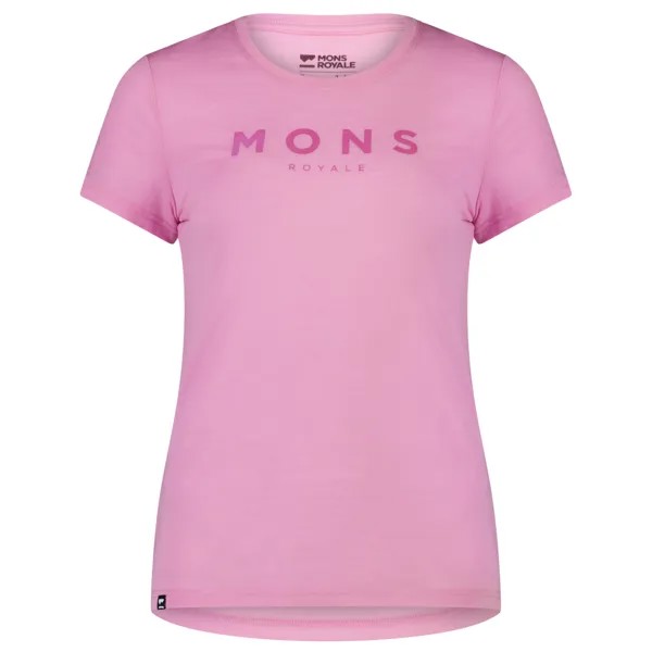 Рубашка из мериноса Mons Royale Women's Icon Merino Air Con Tee, цвет Pop Pink