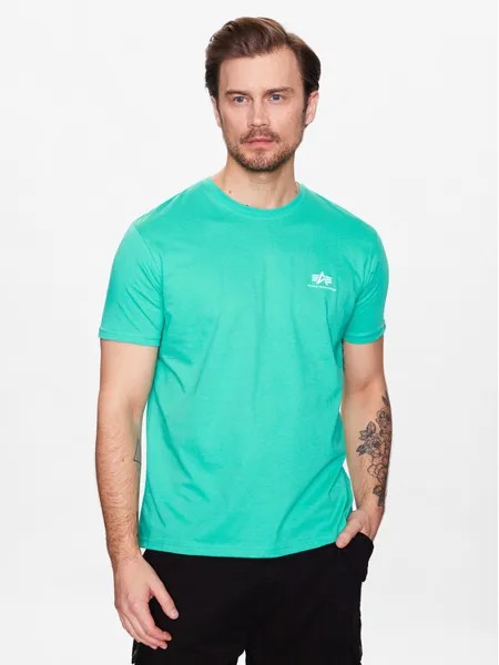 Футболка стандартного кроя Alpha Industries, зеленый