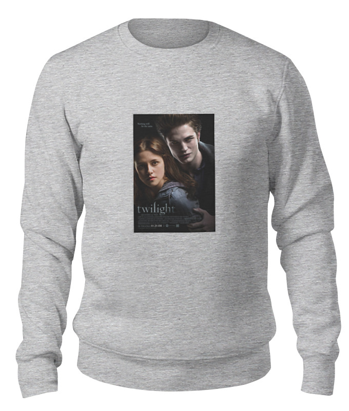Свитшот унисекс Printio The twilight saga / сумерки серый 2XL