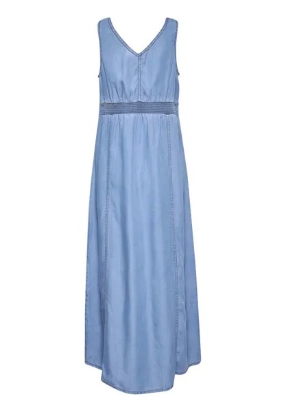 Платье макси Zelma Dress Cream, Orlando светло-голубой деним