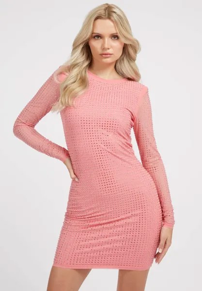 Коктейльное платье Guess, розовый