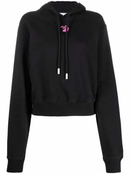 Off-White укороченное худи с логотипом